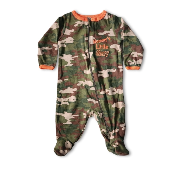Garanimals Other - Green Camo Sleep 'N Play Pajamas - Size 0-3M - Long Sleeve - 'Mommy's Little Guy